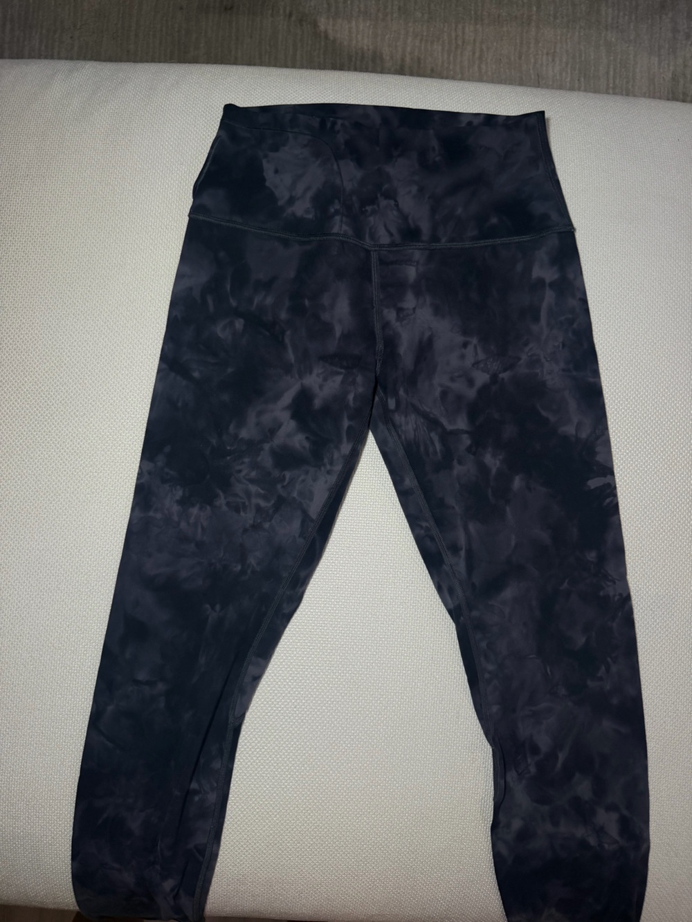Lululemon High-Waist Tie-Dye Black Leggings